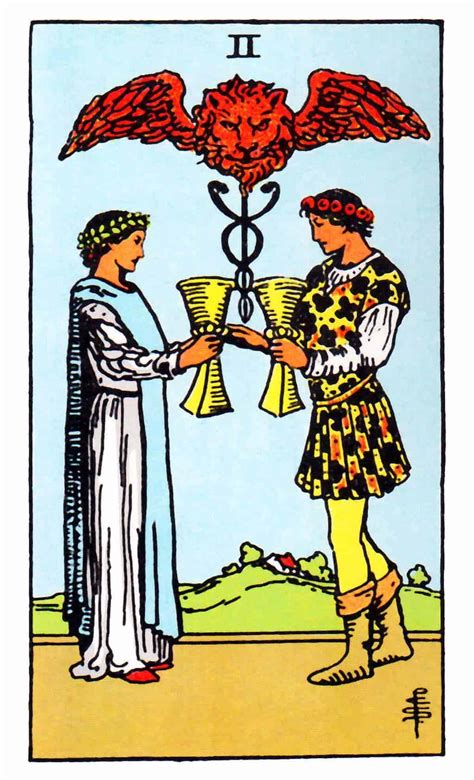 The Fool Tarot card. . The emperor and two of cups